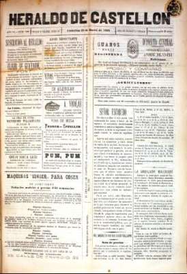 Heraldo de Castellón  : Diario decano y el mayor circulación de la... (1895 enero 2 - 1938 junio 8 .)