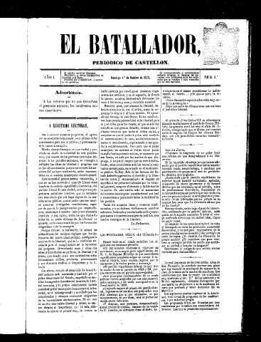 Imagen de El Batallador  : Periódico de Castellón