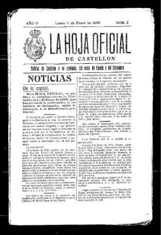 Imagen de La Hoja Oficial de Castellón, La Hoja Oficial de Castellón, La Hoja del Lunes de Castellón (Desde el 13 de diciembre de 1926)  : Noticias de Castellón y su provincia, del resto de España y del extranjero
