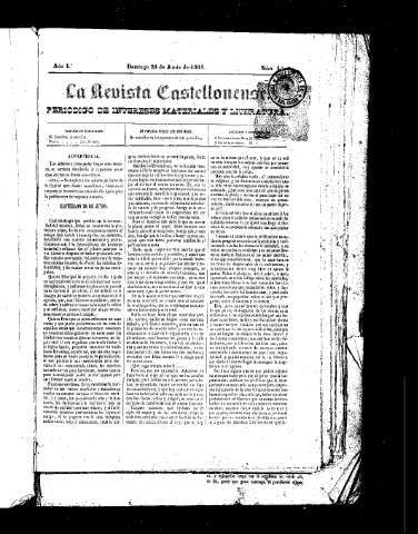 Imagen de La Revista Castellonense : Periódico de intereses materiales y de literatura