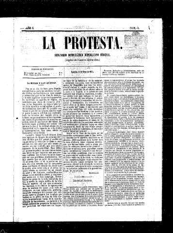 Imagen de La Protesta : Semanario democrático Republicano Federal, órgano del Centro Instructivo